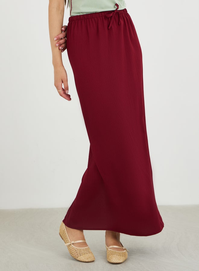 تايك تو تنورة ماكسي بقصة واسعة بنسيج مزخرف - Image 2