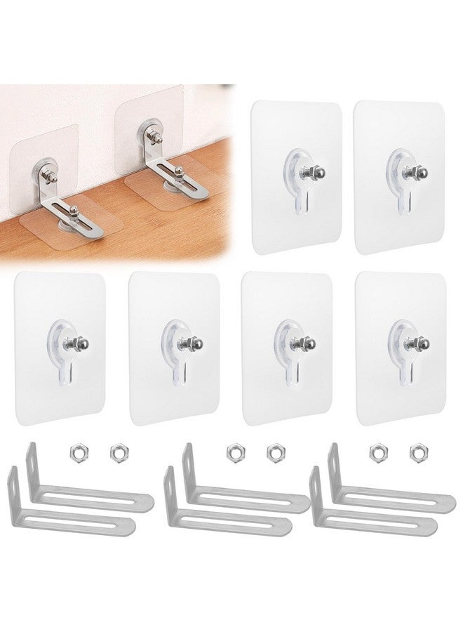 AccEncyc No Drill Furniture Anchors 6 Packs Anti Tip Furniture Straps Kit Adhesive Furniture Wall Anchors for Baby Proofing, Secure Bookcase Dresser Shelf Cabinet Wall - Image 1