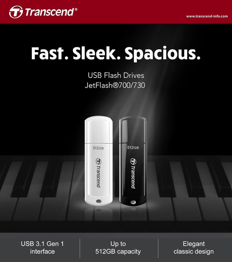 Transcend JetFlash 700 64GB USB 3.0 Pen Drive (up to 80MB/s) (TS64GJF700) - Image 3