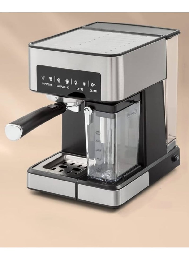 Professional Espresso Coffee Maker, Espresso Maker Cappuccino & Latte Macchiato, Professional Espresso Machine With 3 Types of Coffee Maker With Glass Shot, Espresso Machine For Home & Office