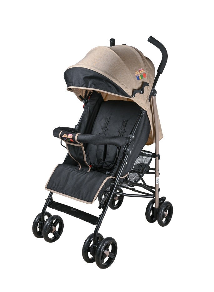 Kiko Comfortable Stroller 8 Wheels, 0 Months +, Beige - Image 1