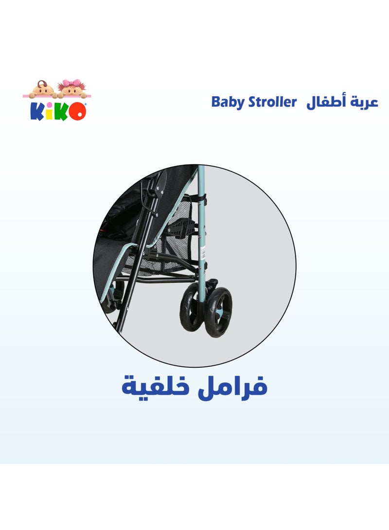 Kiko Comfortable Stroller 8 Wheels, 0 Months +, Beige - Image 3