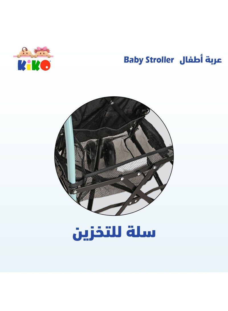 Kiko Comfortable Stroller 8 Wheels, 0 Months +, Beige - Image 5