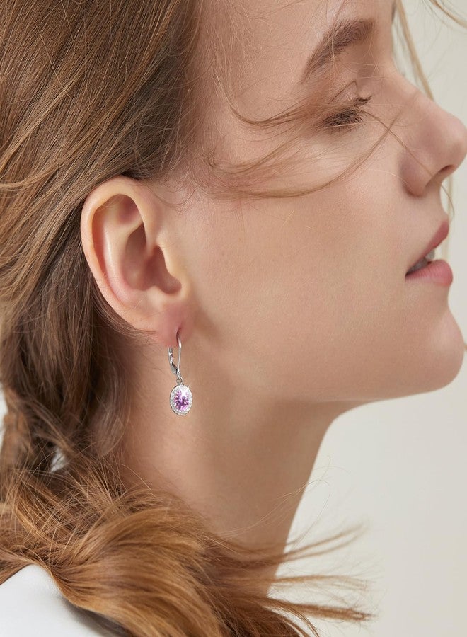 KesaPlan Dangle Earrings for Women Multicolor Crystal Drop Earrings Set and Fashion Cubic Zirconia Leverback Earrings 925 Silver Hypoallergenic Dangle Earrings Trendy Jewelry Gifts for Women (Silver-2) - Image 5