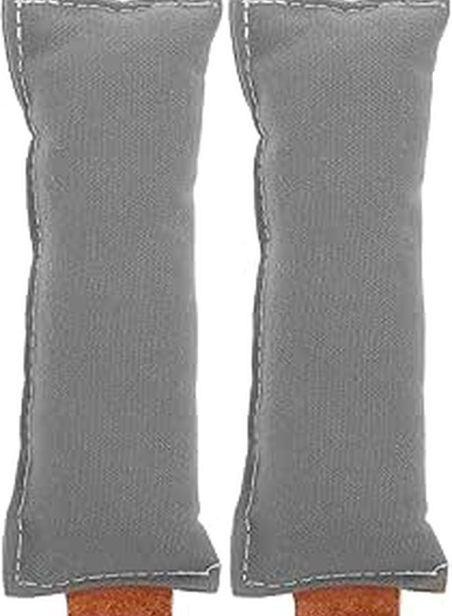 2Pcs Cotton Non Slip Wrist Elbow Mat Pad 13x5cm Light Grey Anti Fatigue Office Desk Support - Image 1
