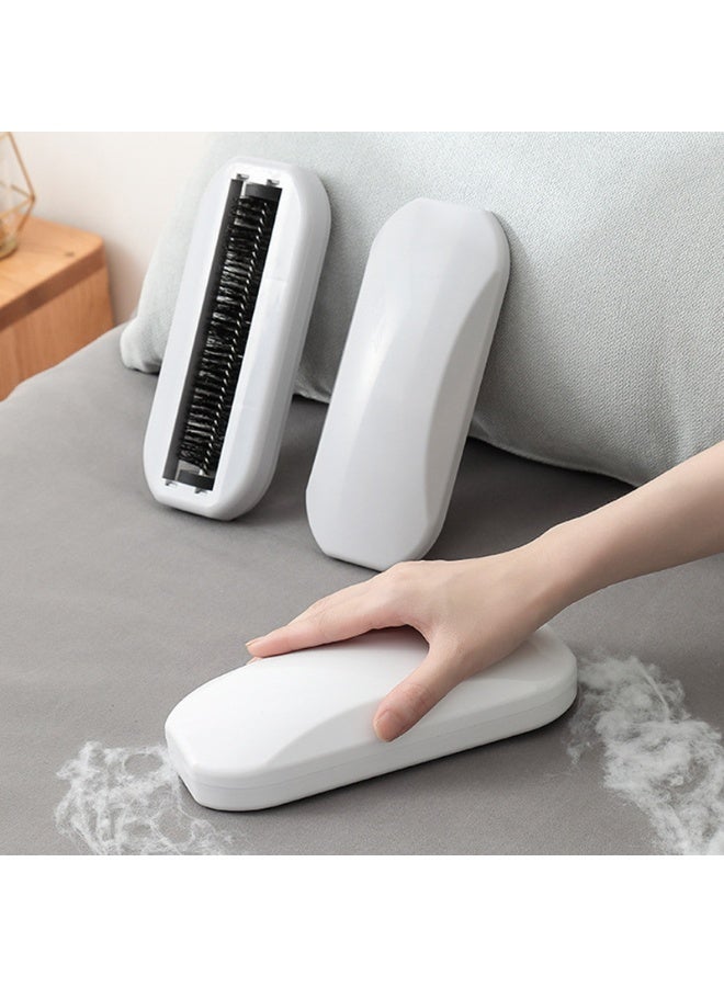 HOMESTAR Premium White Dust Cleaning Brush – Multi-Surface Lint Roller & Fabric Sweeper For Bed, Sofa & Car Interiors | Ergonomic ABS Handle With Built-In Debris Tank | Ultra-Gentle Bristles For Delicate Surfaces | Efficient Pet Hair & Dust Remover | Compact & Lightweight Design - Image 1