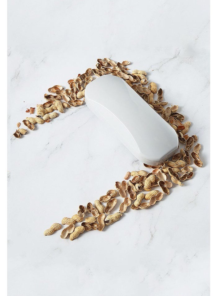 HOMESTAR Premium White Dust Cleaning Brush – Multi-Surface Lint Roller & Fabric Sweeper For Bed, Sofa & Car Interiors | Ergonomic ABS Handle With Built-In Debris Tank | Ultra-Gentle Bristles For Delicate Surfaces | Efficient Pet Hair & Dust Remover | Compact & Lightweight Design - Image 2