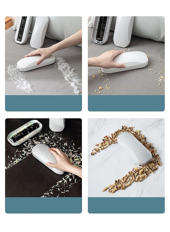 HOMESTAR Premium White Dust Cleaning Brush – Multi-Surface Lint Roller & Fabric Sweeper For Bed, Sofa & Car Interiors | Ergonomic ABS Handle With Built-In Debris Tank | Ultra-Gentle Bristles For Delicate Surfaces | Efficient Pet Hair & Dust Remover | Compact & Lightweight Design - Image 5
