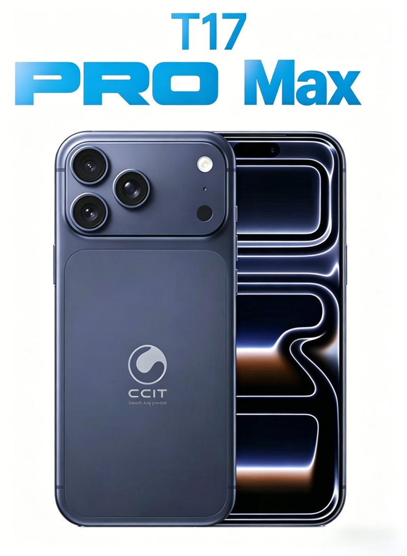 CCIT T17 Promax Smartphone, 16GB RAM, 1TB Storage, 6.8-inch HD Display, 5G Network, 6000mAh Battery -Blue - Image 1
