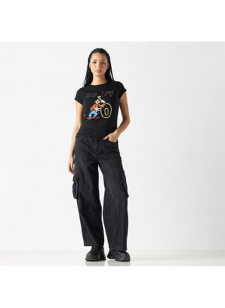 Goofy Print T-shirt with Crew Neck and Cap Sleeves - pzsku/Z4963DC9C8BD2D3BC49B1Z/45/_/1729773034/45d030c1-f2c2-495d-9df4-d8c6e783d1eb