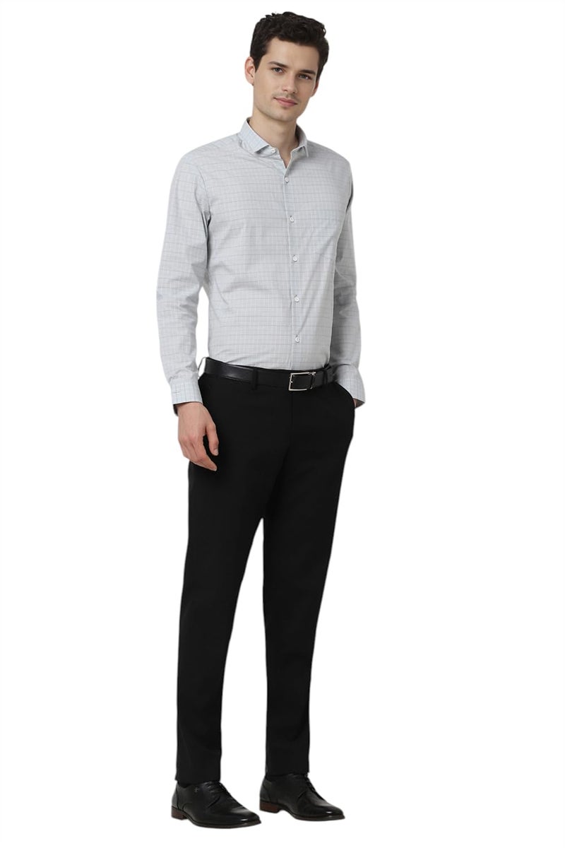 Peter England Men Grey Slim Fit Shirt - Image 5