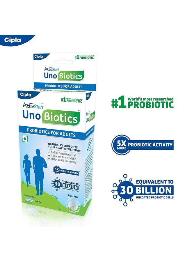 Cipla Activstart Unobiotics With Probiotic Activity | Helps Build Immunity | Probiotics for Adults - 10 Sachets - Image 2