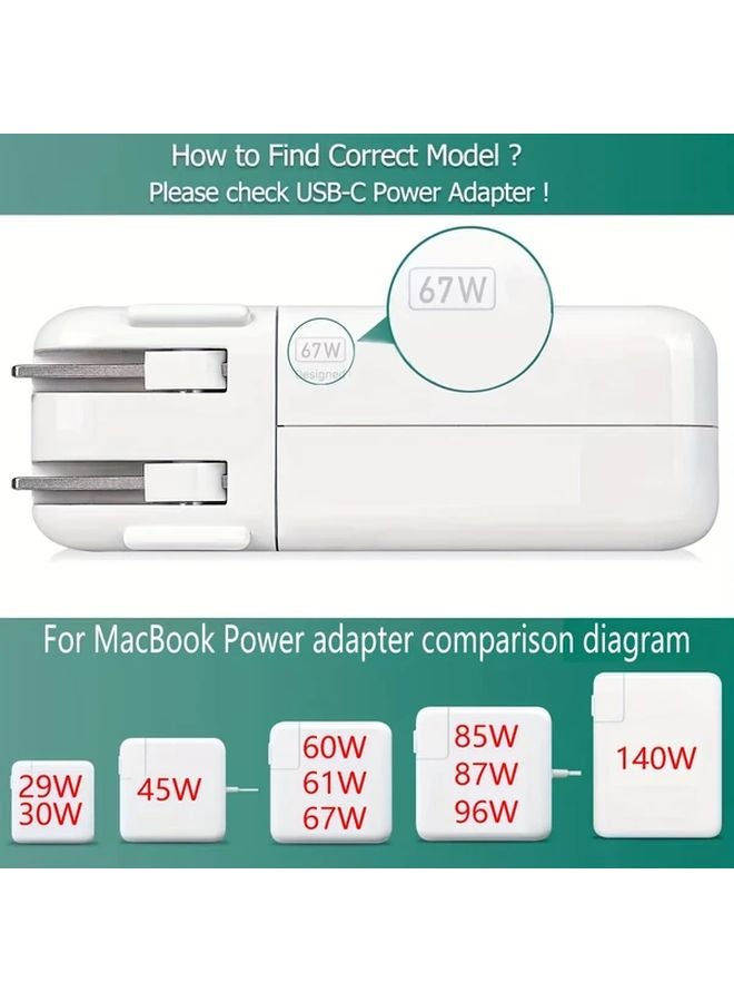 White Silicone Charger Case Cover For MacBook Air Pro 13 14 Inch 2020 2021 2022 M1 M2 30W 67W 96W 140W Power Adapter Sleeve - Image 5