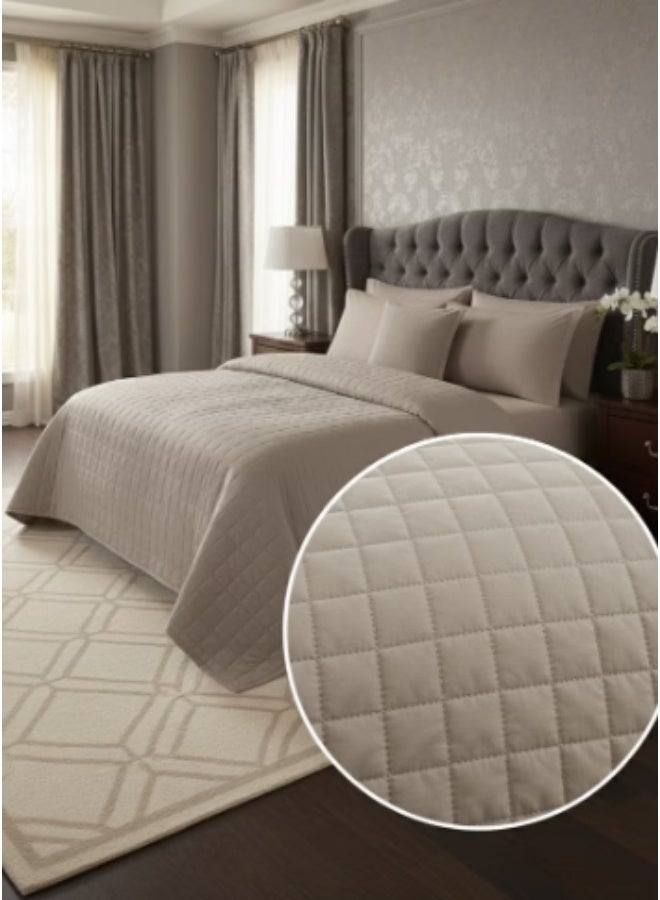 Double bed sheet set, 6 pieces, compressed – quilt 230x240cm with a bed sheet 200x220+30cm, in an elegant design that adds a touch of luxury. - Image 2