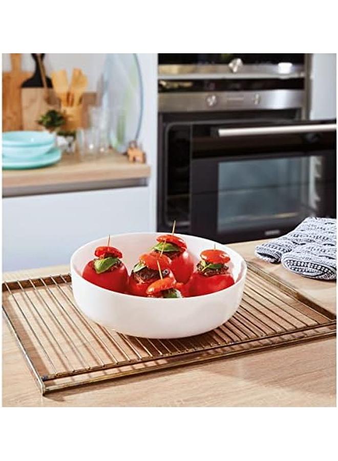 لومينارك طبق تقديم ديوالي مقاس 22 سم أبيض صنع في فرنسا - Image 4