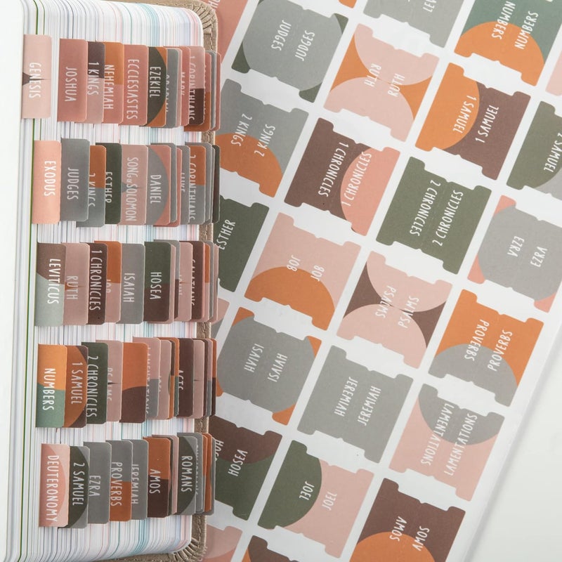 DIVERSEBEE Laminated Bible Tabs (Large Print, Easy to Apply), Bible Study Journaling Supplies and Accessories, Index Book Tabs for Women (Sunset) - Image 2