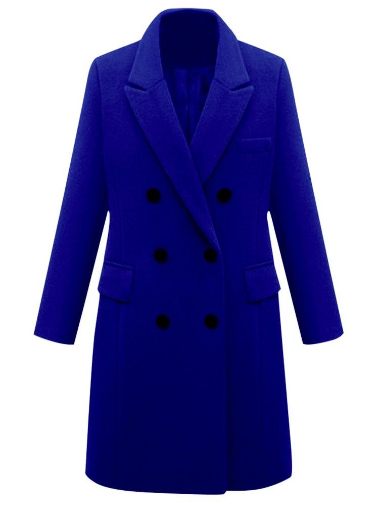 Loquat Autumn And Winter Women's Long Loose Woolen Overcoat 