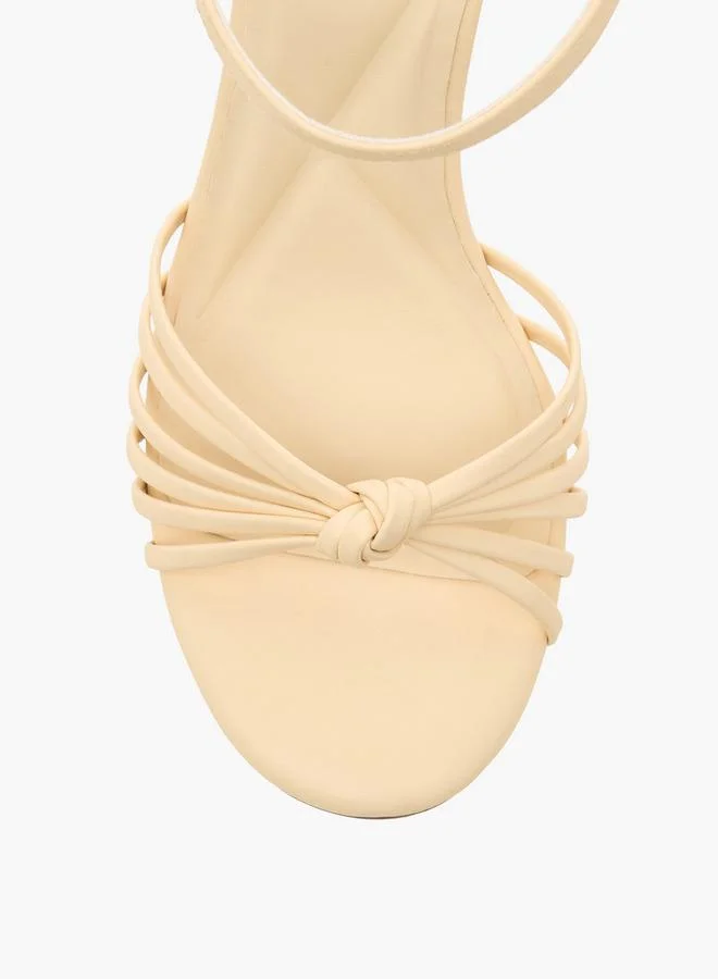 Celeste YELLOW Women Stylised Heel Ankle Strap Sandals for Women | Best Price UAE