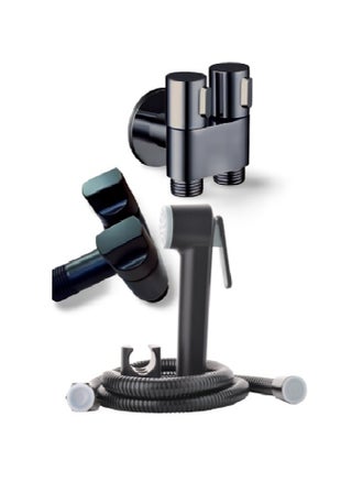 2-way 2-handle angle valve, black, with external bidet for bathroom - pzsku/Z49640710E553736AC78CZ/45/1743181124/885bff0d-1fab-4a25-bb6a-4927a43cda3c