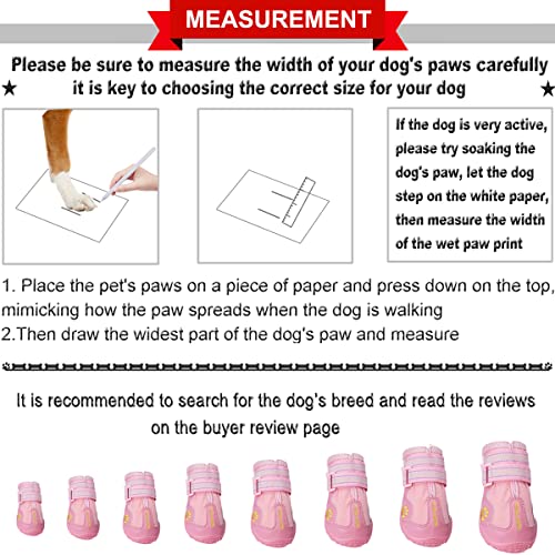 QUMY Dog Shoes for Large Dogs, Medium Dog Boots & Paw Protectors for Winter Snowy Day, Summer Hot Pavement, Water-Resistant in Rainy Weather, Outdoor Walking, Indoor Hardfloors Skid-Resistant Sole - Image 2