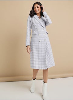 Houndstooth Pattern Tweed Blazer Knee Length Dress - pzsku/Z49641AAC0C8071D6C7F1Z/45/_/1698827505/ff7c84ee-b51a-431f-bd7f-094617696a2a