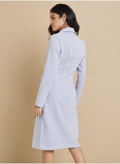 Houndstooth Pattern Tweed Blazer Knee Length Dress - pzsku/Z49641AAC0C8071D6C7F1Z/45/_/1698827506/55db0e22-50f4-448d-931c-5265a9d43a35