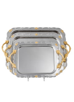 Dania A set of stainless steel trays, 3 sizes, silver and gold  - Image 1