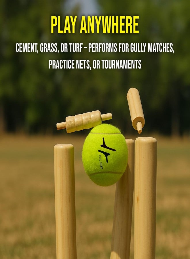 PulseITSpinX Soft Tennis Cricket Ball -Set of 6 | Tennis Ball for Cricket Practice, Durable, High Bounce, Multi-Surface Compatibility | Ideal for Outdoor Tournament, Lawn Tennis & Gully Cricket Match - Image 4