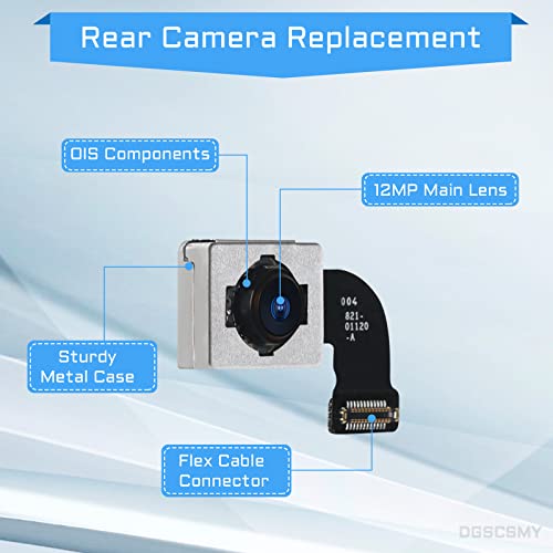 DGSCSMY for iPhone 8 Back Camera Replacement OEM Module 12MP Main Rear Lens Parts for iPhone8 with Wide Lens OIS HDR Photos 4K Video Flex Cable Fix Repair Full Assemble Tools Kit A1863 A1905 A1906 - Image 2