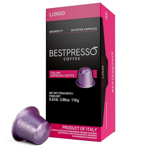 Bestpresso Coffee for Nespresso Original Machine 120 Aluminum pods Certified Genuine Espresso Lungo Blend High Intensity Pods Compatible with Nespresso Original - Image 1