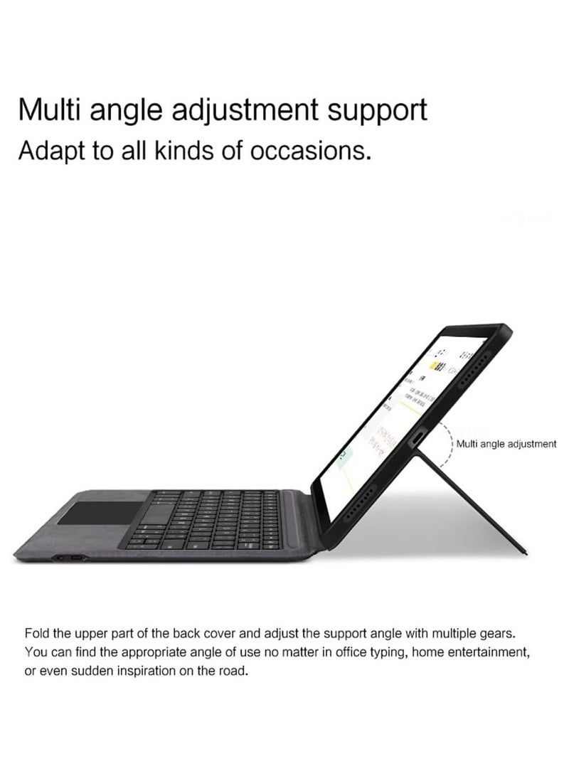 general Compatible Keyboard Case for Lenovo Xiaoxin pad11 (2025), Removable Wireless Touchpad Touchpad Keyboard, Leather Case with Multi-Angle Stand - Image 3