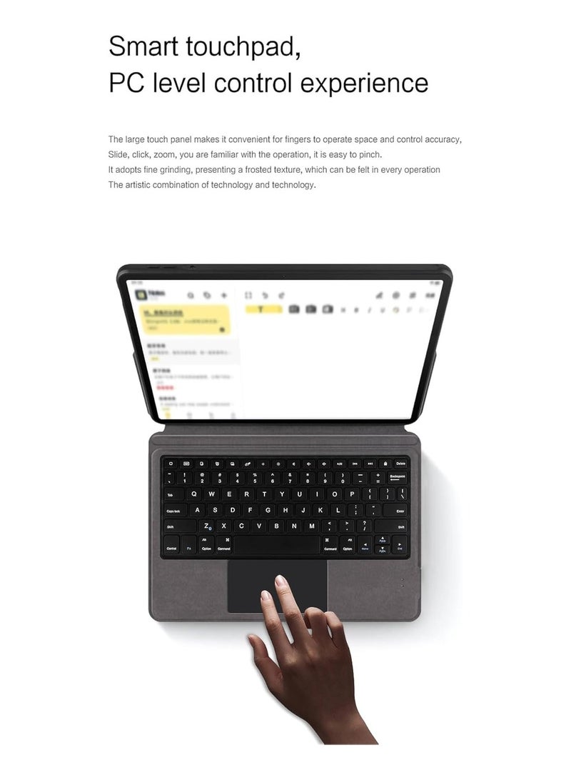general Compatible Keyboard Case for Lenovo Xiaoxin pad11 (2025), Removable Wireless Touchpad Touchpad Keyboard, Leather Case with Multi-Angle Stand - Image 5