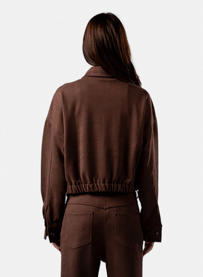 ASTK Zip Up Suede Jacket - Image 3