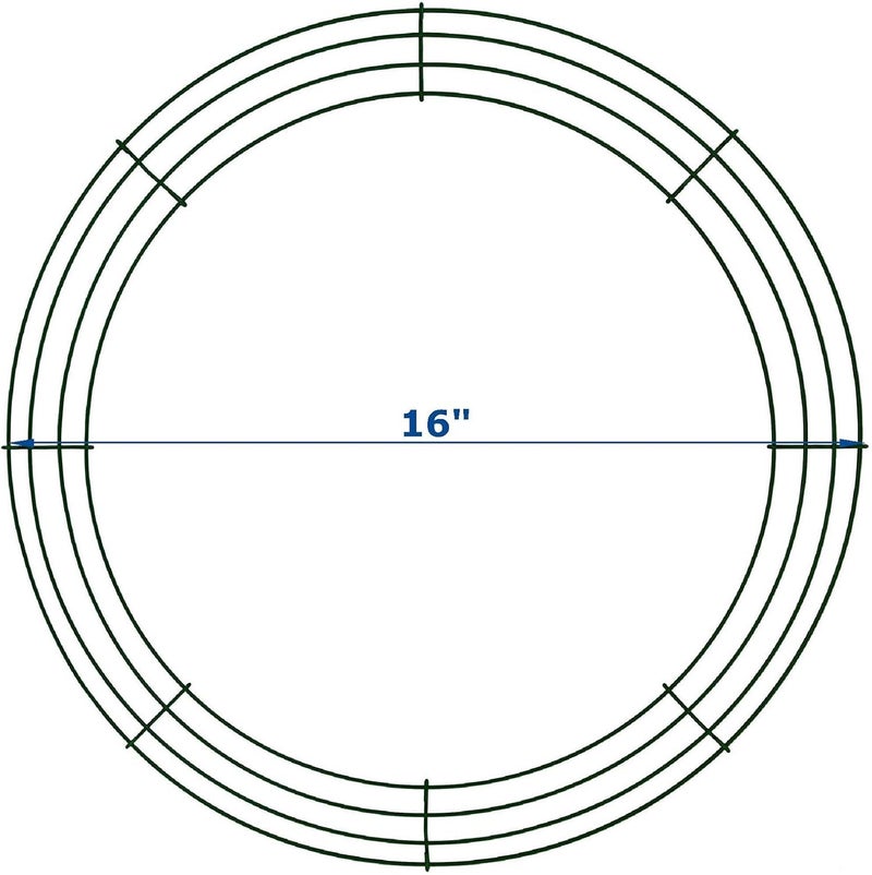 MTB Garden 16 Inch Christmas Green Wire Wreath Frame,10 Pack Metal Front Door Wreath Round Form Iron Ring for Christmas, New Year Decors, Crafts, DIY, Holidays, Events - Image 2