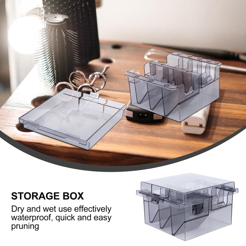 OSALADI Clipper Blade Holder Plastic Storage Box Hair Clipper Blades Storage Case Clipper Guide Comb Organizer Hair Salon Supplies for Barber Hairdresser Stylist Clipper Guard Organizer - Image 4