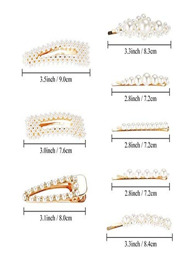 HRBS PEARL HAIR PINS FOR HAIR STYLING HAIR CLIPS PINS BARRETTE TIES HAIR FOR WOMEN GIRLS, ELEGANT HANDMADE FASHION HAIR ACCESSORIES PEARL HAIR CLIP/HAIRPINS FOR PARTY JEWELRY- 5 PCS - Image 5