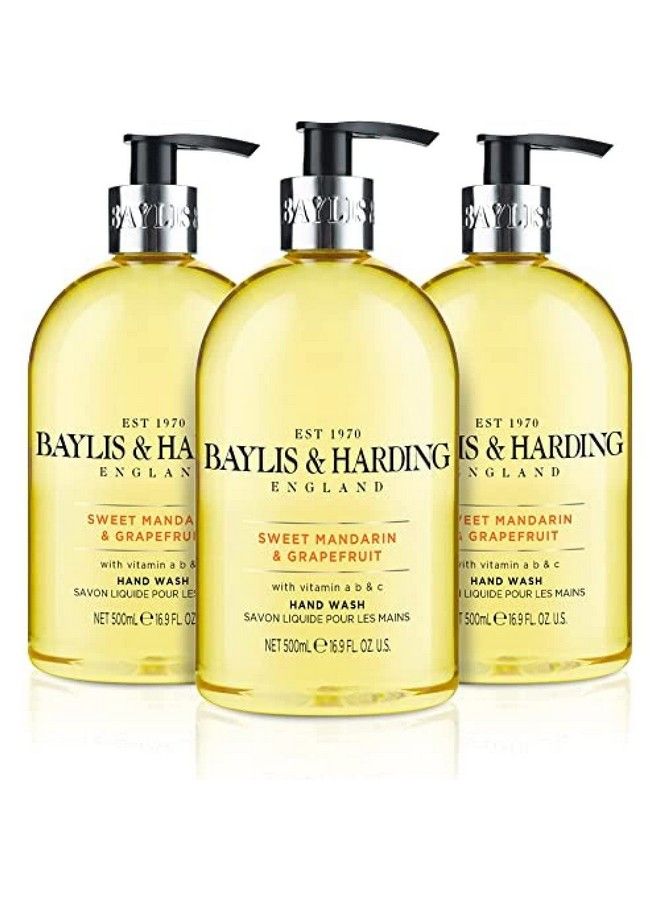 Baylis & Harding Sweet Mandarin & Grapefruit 16.9 Ounces Hand Wash Pack Of 3 - Image 1