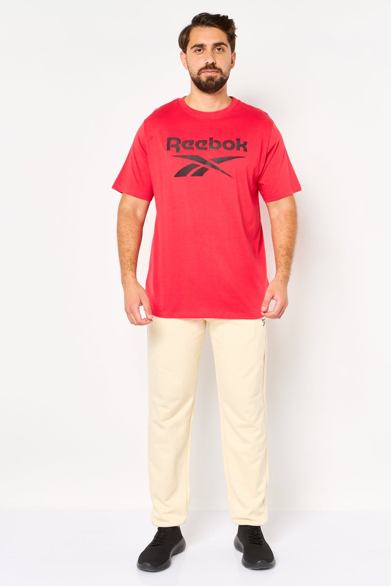 Reebok Men Sportswear Fit Short Sleeve Outdoor T-Shirt, Red - Image 3