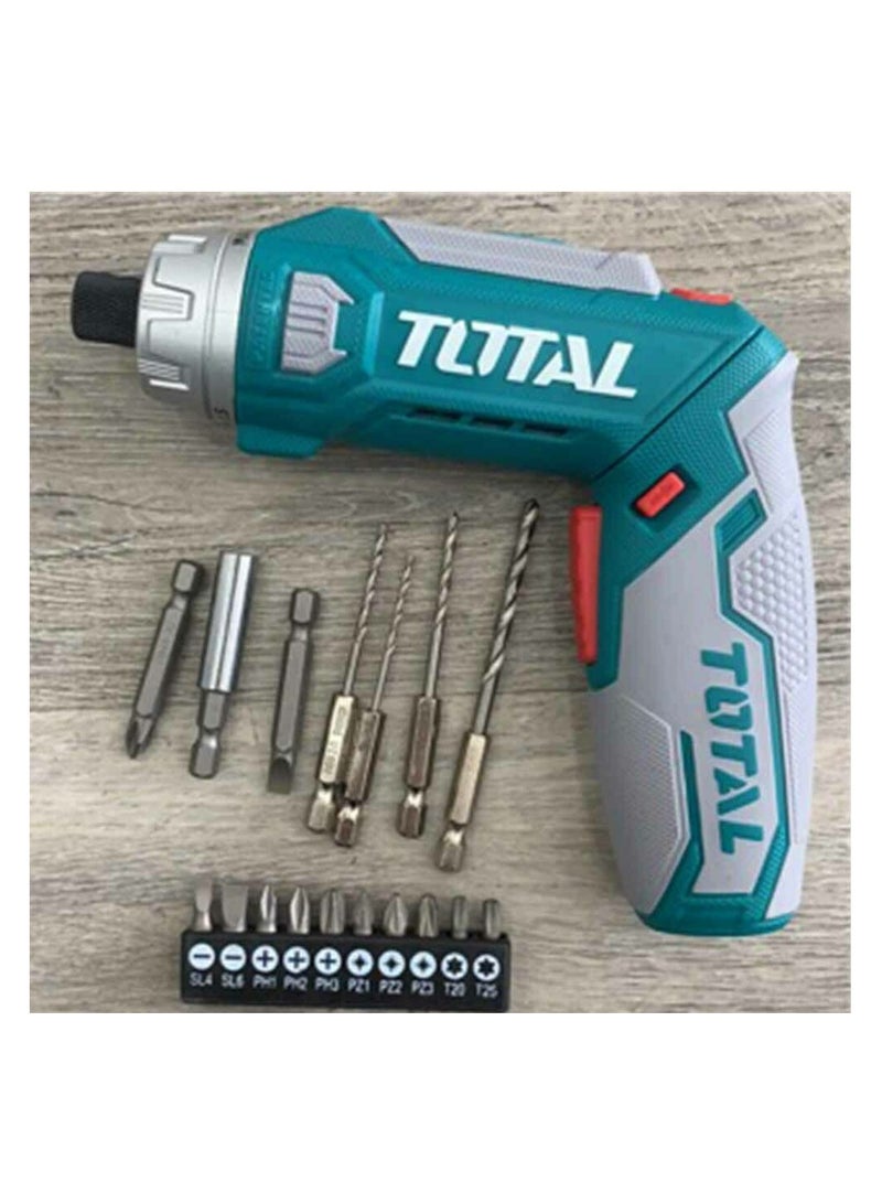 TOTAL Cordless Screwdriver 8V With Accessories TSDLI0802 - Image 3