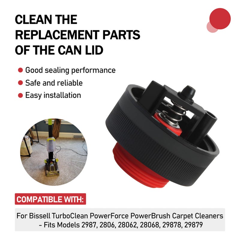Rsoise Clean Tank Cap Replacement for Bissell TurboClean PowerForce PowerBrush Carpet Cleaners - Fits Models 2987, 2806, 28062, 28068, 29878, 29879 - Image 3