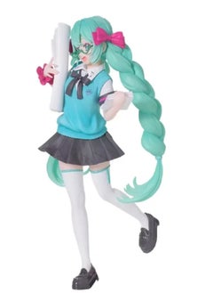 General Hatsune Miku school uniform beautiful girl Hatsune cartoon anime style prize figure suitable for fans and friends as gifts  - Image 2
