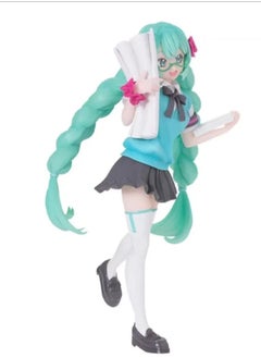 General Hatsune Miku school uniform beautiful girl Hatsune cartoon anime style prize figure suitable for fans and friends as gifts  - Image 3
