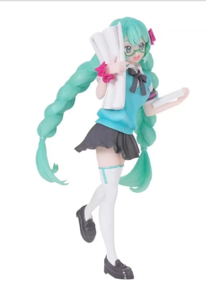 General Hatsune Miku school uniform beautiful girl Hatsune cartoon anime style prize figure suitable for fans and friends as gifts  - Image 3