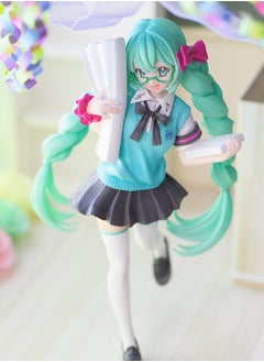 General Hatsune Miku school uniform beautiful girl Hatsune cartoon anime style prize figure suitable for fans and friends as gifts  - Image 5