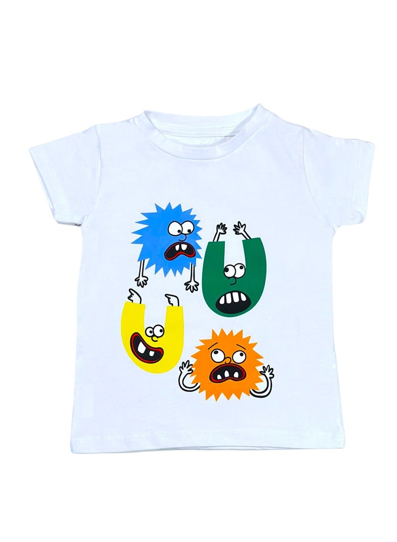 Baby Co. Dinosaurs & Monsters Graphic Cotton T-shirt  (2 Pack)  - Image 2