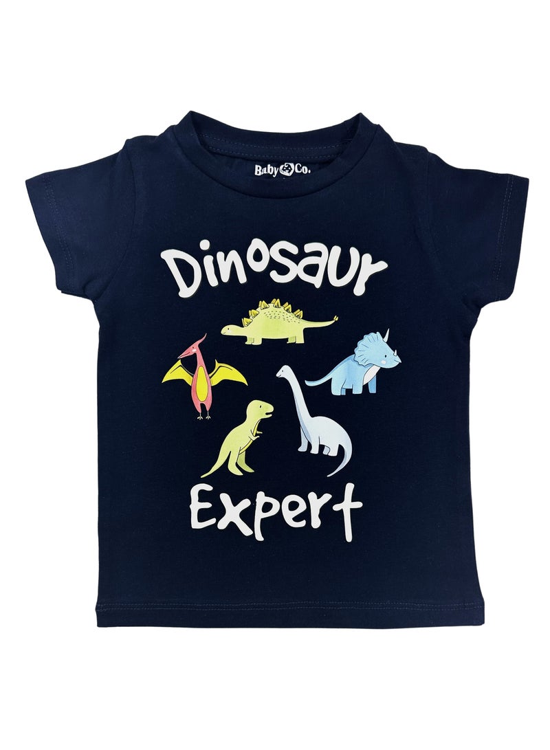 Baby Co. Dinosaurs & Monsters Graphic Cotton T-shirt  (2 Pack)  - Image 3