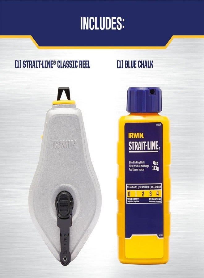 IRWIN Tools STRAIT-LINE Chalk Line, Classic Reel, Blue, 100ft (IWHT48441BC) - Image 2