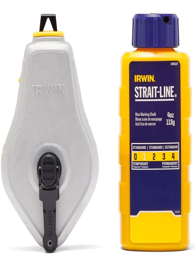 IRWIN Tools STRAIT-LINE Chalk Line, Classic Reel, Blue, 100ft (IWHT48441BC) - Image 1
