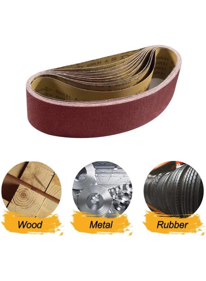 S SATC 12PCS Sanding Belts 4×36-Inch Sanding Belt Belt Sander Belt Sander Paper (2 Each of 60, 80, 120,150,240,400 Grits) Aluminum Oxide  - Image 5