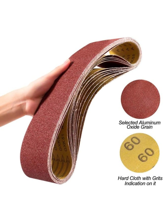 S SATC 12PCS Sanding Belts 4×36-Inch Sanding Belt Belt Sander Belt Sander Paper (2 Each of 60, 80, 120,150,240,400 Grits) Aluminum Oxide  - Image 4